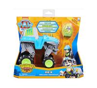 Auténtico vehículo transformable Paw Patrol Dino Rescue Rex con figura de dinosaurio misteriosa Patrulla Canina