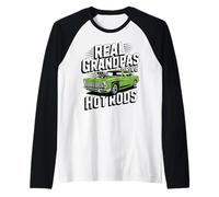 Auténticos abuelos conducen Hot Rods | Muscle Car para amantes de los Hot Rod Camiseta Manga Raglan