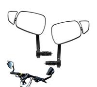 Authentic Bicycle Mirrors, Rotatable Handlebar Rearview, Wide Angle Bike Mirror 5.91x5.71 Inch Size, 360° Adjustable Shockproof Sturdy Design for Motorcycle Scooter Road Cycling