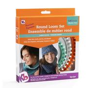 Authentic Knitting Board KB8100-FBA Juego de Telar Redondo Grueso, Calibre 5/8", 48, 36 and 24 peg looms