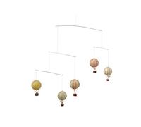 Authentic Models Móvil de globo aerostático | Decoración neutra de género | Móvil para techo | Móvil de guardería | Fácil de colgar y montar (arcoíris pastel)