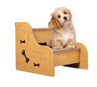 Authentic Pet Stairs, Puppy Climbing Ramp, Dog Bed Steps, Non Slip Support Ladder, Portable Pet Access Aid Ideal for Indoor Bedroom Sofa Window Living Room RV Couch Furniture Apartment Use