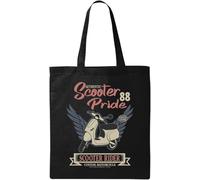 Authentic Scooter Pride 88 - Bolsa de algodón ecológico natural, color negro, Black, Talla única