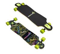 authentic sports & toys GmbH Muuwmi Longboard Compact ABEC 7 Neon con Ruedas Ligeras
