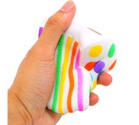Authentic Squeeze Toys, Rainbow Cake Relief, Sensory Games Fun, Finger Fidget Stress Toy Design, for Men Women Kids Home Classroom Office Travel Work Study Party Holiday Birthday Play