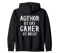 Author by Day Gamer Night Horror Fiction Book Story Writing Sudadera con Capucha