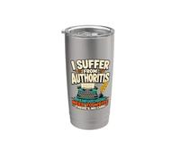 Authoritis Gracioso Autor Escritor Escritura Creativa Humor Vaso térmico de acero inoxidable de doble pared