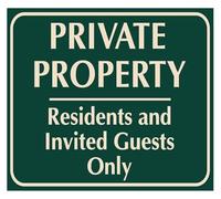 Authorized Residents And Guests Only Property Plaque 12x8 Inch | Lightweight yet sturdy construction withstands outdoor elements year round