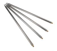 Autilyshop 4 antenas telescópicas de 5,6 m con rosca M10 para radio GP jamón de onda corta, antena de látigo de 18.4 pies, acero inoxidable 201, color plateado