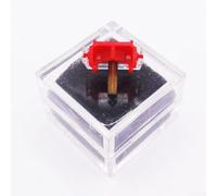 Autilyshop Aguja Stylus de repuesto ForShure M44 7 N44 7 M44 3 M55E Dual DN305 DN306 M44G Garrard N44 7 cartucho tocadiscos fonógrafo de vinilo con carcasa ABS protectora (rojo)