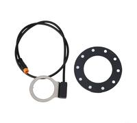 Autilyshop Bicicleta eléctrica BZ-10C PAS Pedal Assist Sensor con 10 imanes Transductor de metal impermeable para E-Bike Kit de conversión 50cm Cable 3 Pin Julei Conector Negro