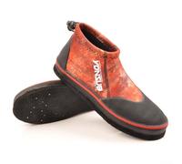 Autilyshop Botas de pesca de neopreno con suela de fieltro y tachuelas de acero para hombres y mujeres, adecuadas para vadear playa y barro naranja