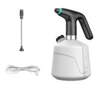 Autilyshop Botella de spray eléctrica de 2 L para limpieza de automóviles, jardinería y desinfección del hogar, pulverizador automático portátil con 15,5 x 15,5 x 24,5 cm, batería recargable (negro)