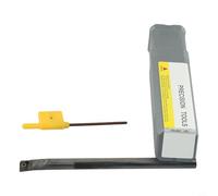 Autilyshop C08K SCLCR06 Soporte de herramientas de torneado de carburo sólido de acero a prueba de golpes CNC Soporte de herramientas de torno de 8 mm Vástago de 125 mm de longitud para hoja CCMT0602