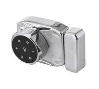 Autilyshop Cerradura de cristal con código de contraseña eléctrica para armario deslizante sin marco con cuerpo de aleación de zinc, grosor de vidrio de 3 a 12 mm, batería de litio recargable (tipo C