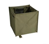Autilyshop Cesta de almacenamiento plegable de cuerda para acampar al aire libre con asas, contenedor de basura plegable de tela Oxford y hebilla para colgar para artículos diversos, base de fijación