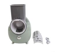 Autilyshop Cortador de verduras giratorio eléctrico 3 en 1, cortador automático de verduras, rallador triturado con tres cuchillas intercambiables para frutas, verduras y queso, apto para alimentos