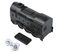 Autilyshop Difusor de aceite esencial de tren de vapor USB de 300 ml, humidificador de niebla fría, diseño retro, funcionamiento ultra silencioso, 7 luces ambientales de color, dos modos de