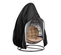 Autilyshop Funda de silla colgante 210D Oxford tela impermeable a prueba de sol cubierta protectora al aire libre para silla columpio silla huevo individual 190 x 115 cm negro (negro 231 * 200 cm)