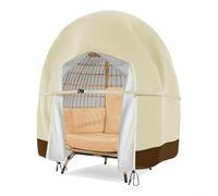 Autilyshop Funda para silla de huevo de patio para columpio de huevo colgante de mimbre doble, 91 x 80 pulgadas, tela Oxford 420D, resistente a los rayos UV, impermeable, resistente al viento, beige o