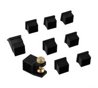 Autilyshop Guía de sierra de cola de milano para carpintería con relación de 1 a 4 a 1 a 9 y ángulos de corte de 45 grados y 90 grados, herramienta de medición manual de plástico negro para carpintero