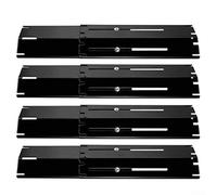 Autilyshop Juego de 4 placas de calefacción ajustables de acero inoxidable para parrilla de gas, protector térmico que se extiende de 29,8 cm a 53,3 cm, resistente a la corrosión, incluso al calor D