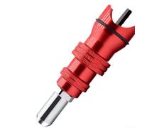 Autilyshop Juego de adaptadores de cabeza de conversión de máquina remachadora eléctrica con 4 cabezales de remache de acero de aleación mango desmontable y varilla de conexión hexagonal para taladros