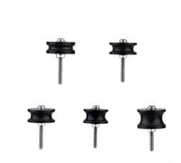 Autilyshop Juego de bruñidor de cuero de madera de ébano, varillas de pulido de borde de cuero, cabeza plana y puntiaguda, herramientas de bricolaje para artesanía en cuero y artesanos de cuero (B)