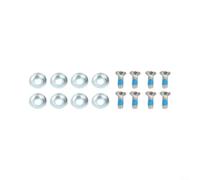 Autilyshop Juego de tornillos fijos para tabla de snowboard M6x16, arandela de metal de repuesto con espaciadores para fijaciones de esquí y snowboard, accesorios de montaje seguros para mantenimiento