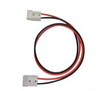 Autilyshop Kit de conector de carga de batería de doble cabezal de 50 A 600 V con terminales de cobre chapados en plata, carcasa de policarbonato, clasificación de fuego UL94 V0, apto para cables de