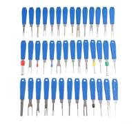 Autilyshop Kit de herramientas de extracción de terminales, juego de extractores de pines eléctricos para reparación de conectores de arnés de cableado de automóvil con funda de almacenamiento azul