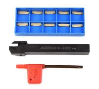Autilyshop MGEHR1212-1.5 Soporte de herramientas de ranurado con vástago de acero para corte a mano derecha Insertos de carburo Ndexable Incluye insertos de carburo para operaciones de separación de