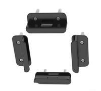 Autilyshop Paquete de 4 soportes de pared ABS para tablet, teléfono, lector electrónico y control remoto con cinta de doble cara o tornillo de instalación, diseño negro que ahorra espacio para el