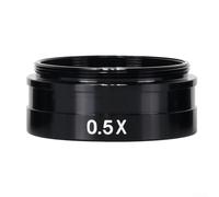 Autilyshop Para lente Barlow Microscopio estéreo lente objetivo auxiliar lente óptica recubierto aleación de aluminio 0.3X 0.5X 0.7X 2X Ampliación rosca de montaje 42mm para microscopio industrial Ca