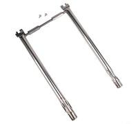 Autilyshop Parrilla de quemador de estufa de gas, material de acero inoxidable 304, distribución uniforme del calor, fácil instalación para Weber I y II 200 Series Perillas de control frontal Silver