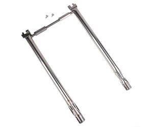 Autilyshop Parrilla de quemador de estufa de gas, material de acero inoxidable 304, distribución uniforme del calor, fácil instalación para Weber I y II 200 Series Perillas de control frontal Silver