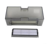 Autilyshop Piezas de repuesto de caja de polvo compatibles con robot aspirador D20 Pro Plus Almacenamiento eficiente de suciedad antiobstrucción Canal de succión de vaciado rápido Diseño de bloqueo