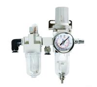 Autilyshop Regulador de presión de aire, separador de agua de aceite para cambiador de neumáticos, construcción compacta, 104 mm x 166 mm, filtro reemplazable, herramienta de reparación automotriz