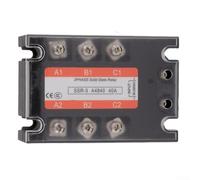 Autilyshop Relé trifásico de estado sólido de CA SSR-3, módulo de regulación de voltaje de 220 V CA, control de 24 V a 480 V CA, carga de 10 A a 100 A, terminal de tornillo para maquinaria industrial