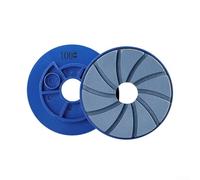 Autilyshop Rueda abrasiva de borde de bloqueo de caracol de 4 pulgadas para almohadillas de pulido de suelos de granito de mármol, hormigón, 100 mm de diámetro con borde biselado para uso húmedo en