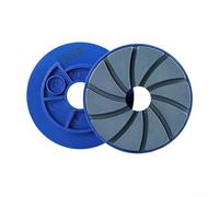 Autilyshop Rueda abrasiva de borde de bloqueo de caracol de 4 pulgadas para almohadillas de pulido de suelos de granito de mármol, hormigón, 100 mm de diámetro con borde biselado para uso húmedo en