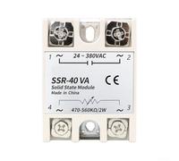 Autilyshop SSR-VA - Regulador de voltaje de relé de estado sólido con aislamiento de chip y alta resistencia a la presión para sistemas alternativos, carcasa ABS ignífuga de cobre (SSR-40VA)