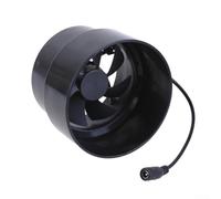 Autilyshop Ventilador de escape con conducto de 12 V, 110 mm, 100 mm, bajo ruido, carcasa ABS de 39 dB, alto flujo de aire de 110 m³, ventilación interior y exterior para baño, cocina, invernadero