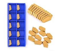 Autilyshop ZQMX3N11 SP300 GTN3 3 mm Ranurado Corte Insertos de carburo CNC Herramienta 10pcs Oro YBC251 Aleación Resistente al desgaste para Semi Acabado Acero Resistente a Grietas en Caliente Alto