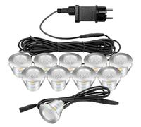 Auting Juego de focos empotrables para terraza, luz blanca cálida, IP67, resistentes al agua, para exterior e interior, cocina, jardín, puente de madera, piscina, cubierta de madera, escaleras