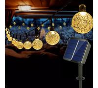 Auting Solaire LED Guirlandes,11m 60LED Guirnaldas Luces Exterior Solar Blanco Cálido 8 Modos & Impermeable Luces Navidad Exterior para Terraza, Fiestas, Jardines,Interior