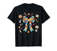 Autism Art Coquette Bow, Rompecabezas para Maestros Camiseta