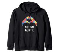 Autism Auntie It's Ok To Be Different Mes de Concientización sobre el Autismo Sudadera con Capucha