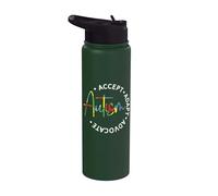 Autism Awareness Accept Adapt Advocate Stainless Steel Insulated Water Bottle