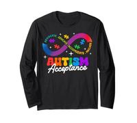 Autism Awareness Acceptance Shirt Infinity Symbol Man Women Manga Larga